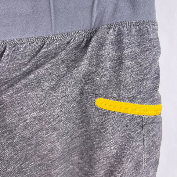 Lululemon Lined Training Shorts Gray Yellow Zip Mesh Pockets Men’s Large Workout - Picture 12 of 16